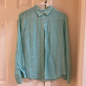 Jcrew striped linen shirt